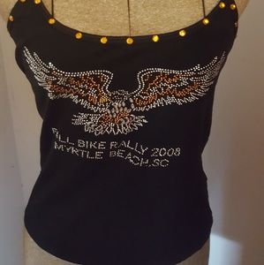 Black stretchy biker tank xl